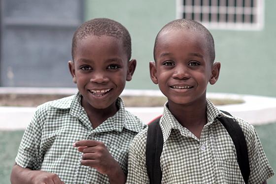 schoolchildren in Haiti
