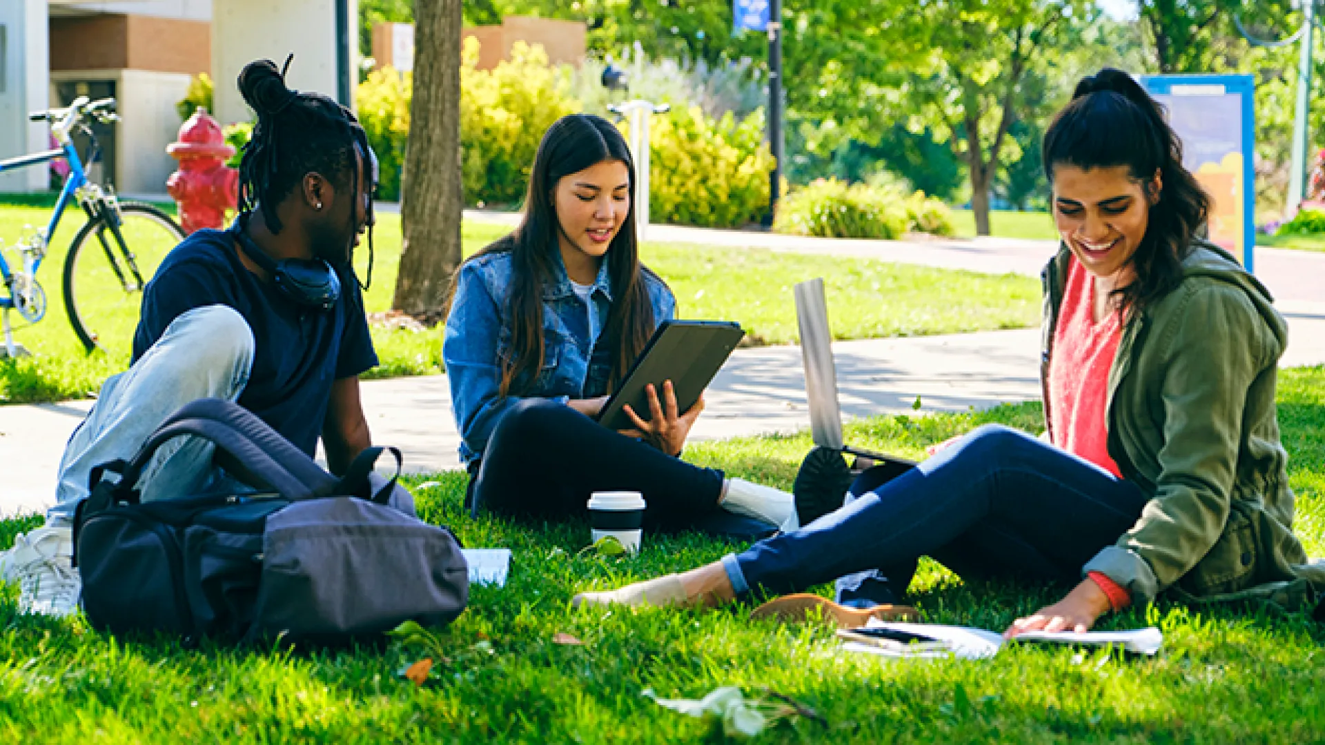 Diverse Group of College Students on Campus