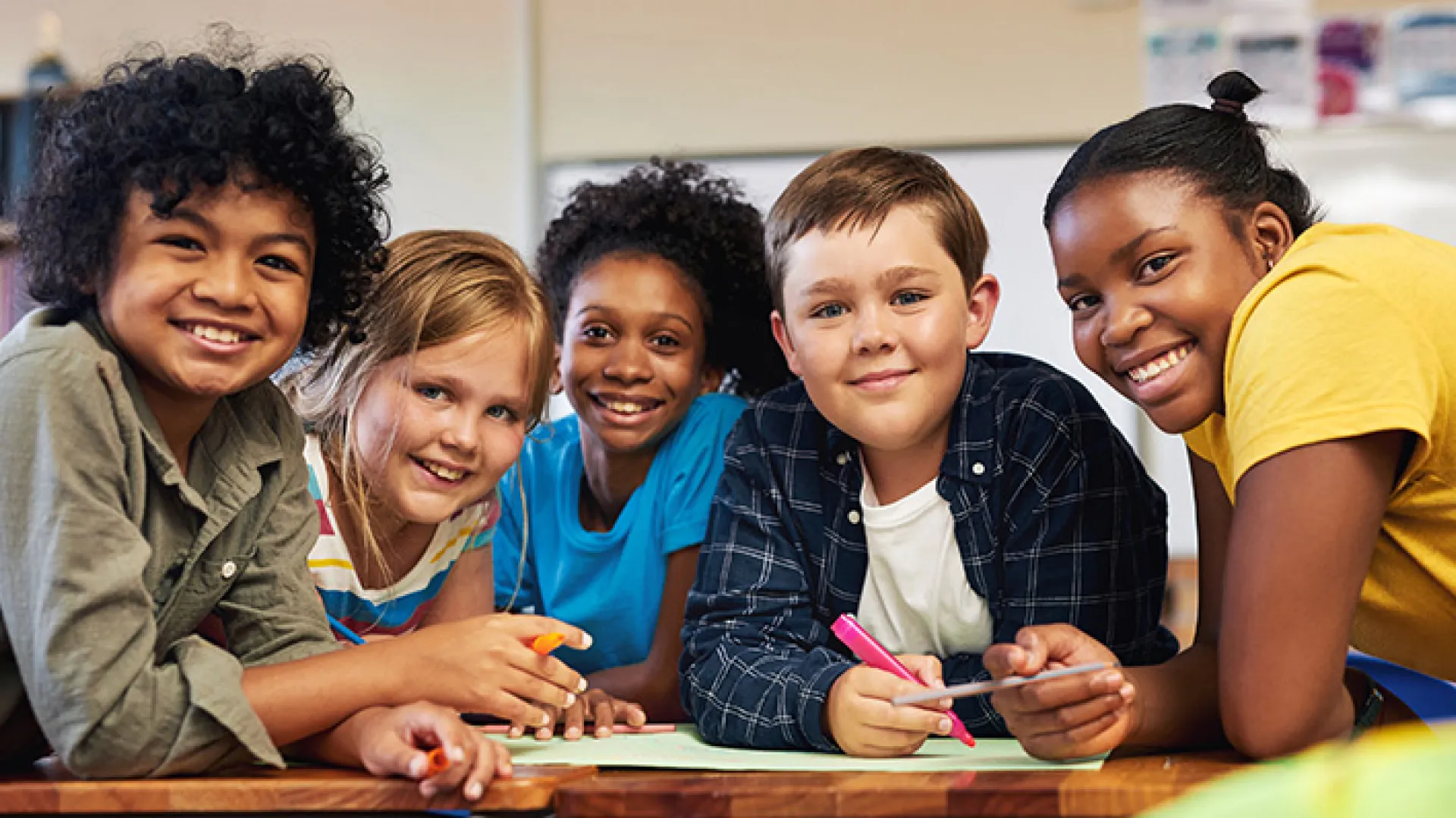 Group of middle school kids