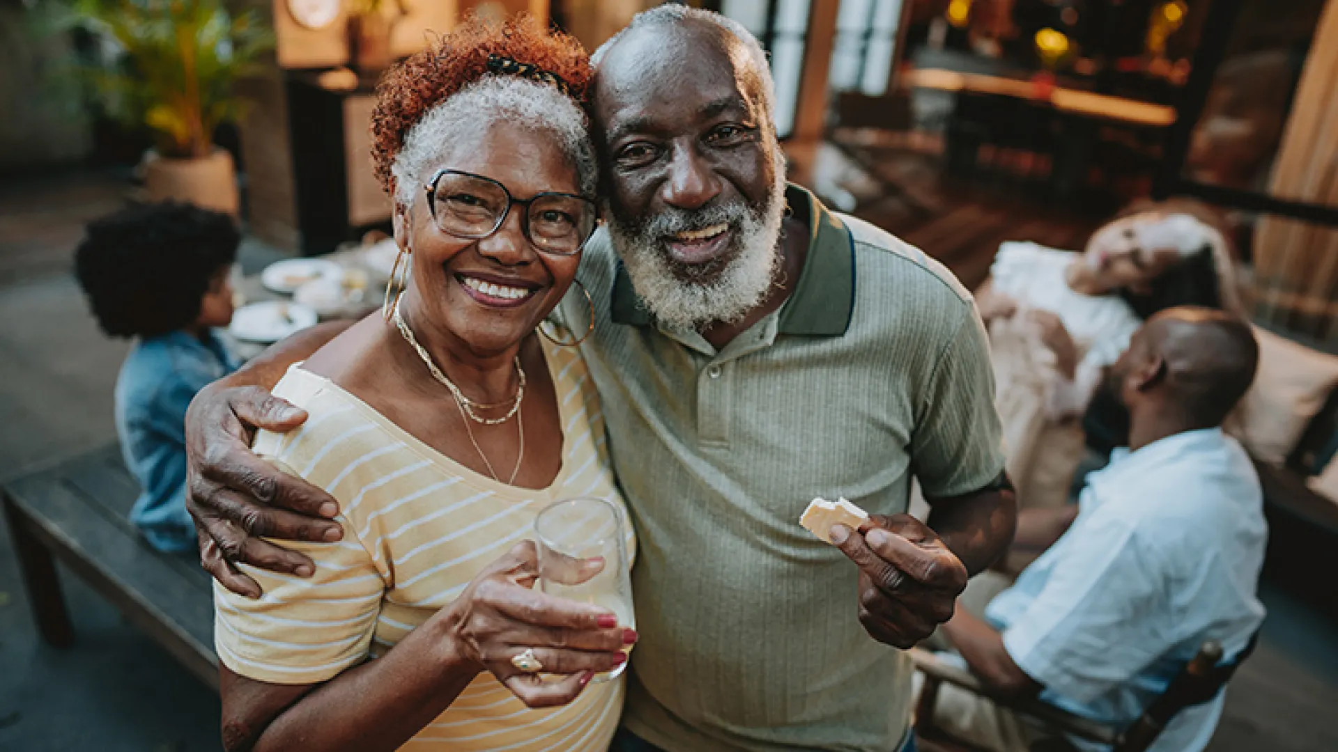 Happy older African American couple