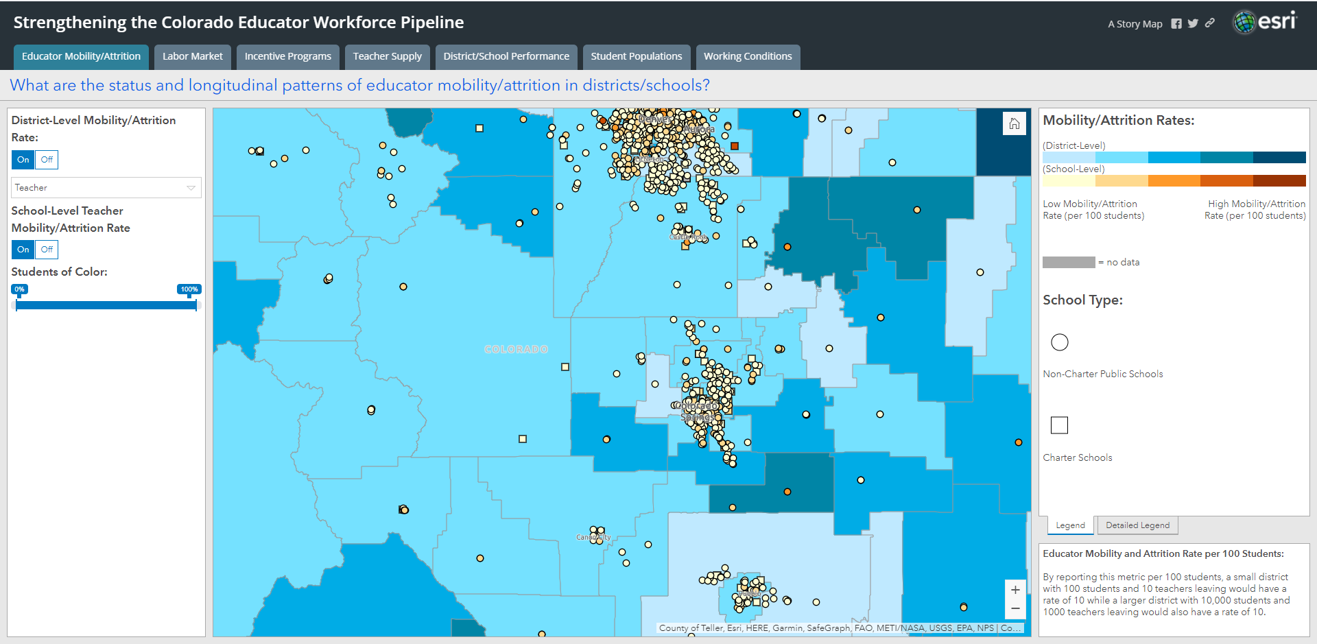 Screenshot of a Colorado GIS Map