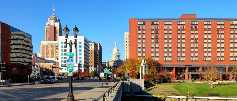 photograph of downtown Lansing, Michigan