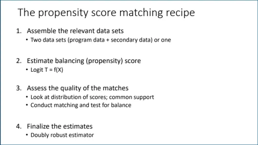 Matching and propensity webinar screenshot