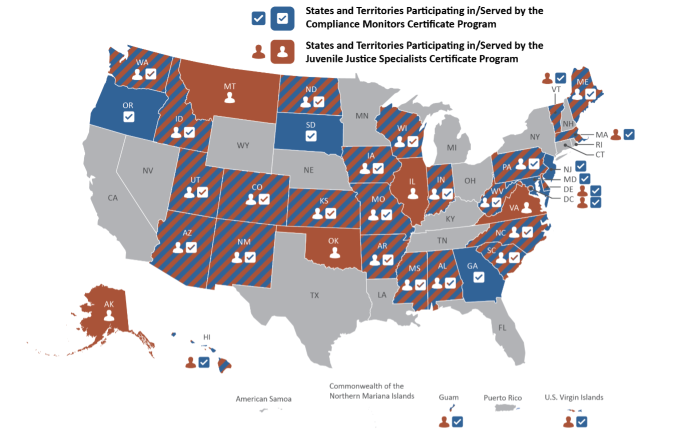 Figure 1. States and Territories That Participated in the Certificate Program