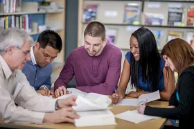 Researchers working together