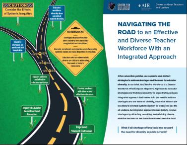 Navigating the Road to an Effective and Diverse Teacher Workforce Graphic