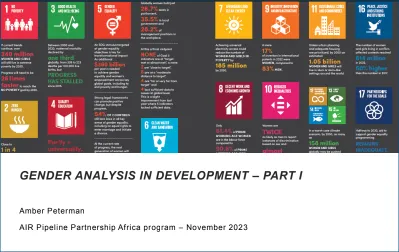 Gender analysis webinar screenshot