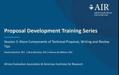 Proposal Development webinar screenshot