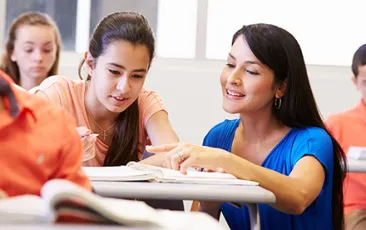 Image of Hispanic teacher and student 