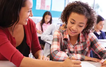 Image of female student with teacher