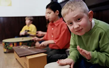 Boy with drums