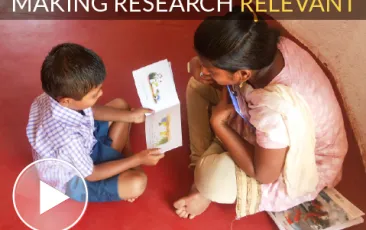 Teacher and child in India