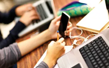Student using technology
