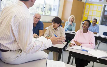 Older students in classroom