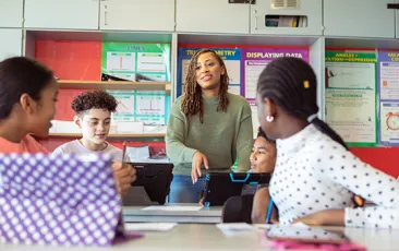 Teacher and students in classroom