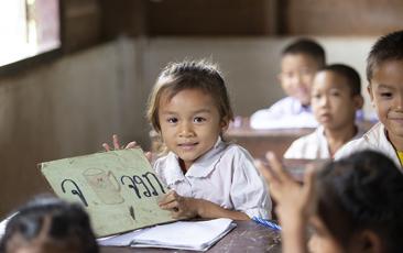 Lao girl in classroom