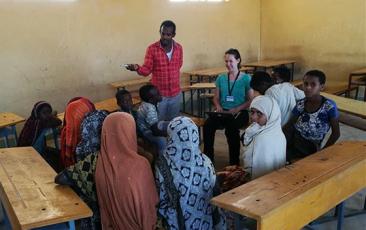 Focus group discussion at the Berhale Refugee camp