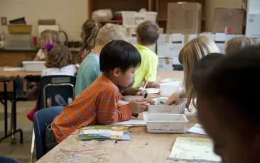 Young child in classroom