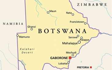 Botswana Political Map