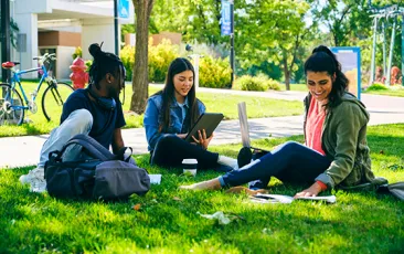 Diverse Group of College Students on Campus