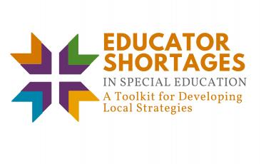 Educator Shortages Toolkit Logo with Four Chevron Arrows