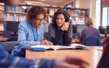 Adult learner and tutor