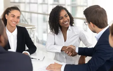 Business meeting with diverse colleagues