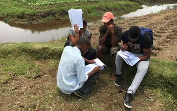 Cash transfer participants in Madagascar