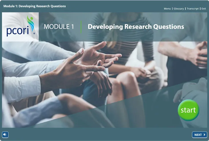 PCORI module screenshot