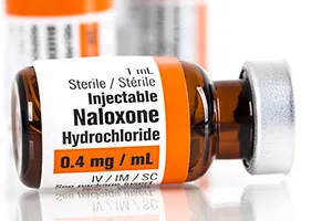 Bottle of naloxone