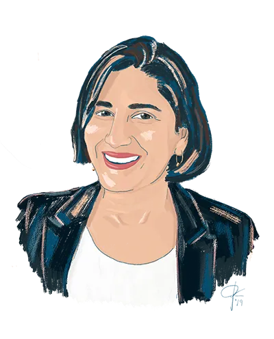 Illustration of Samia Amin