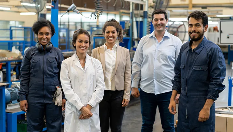 Workers in a factory