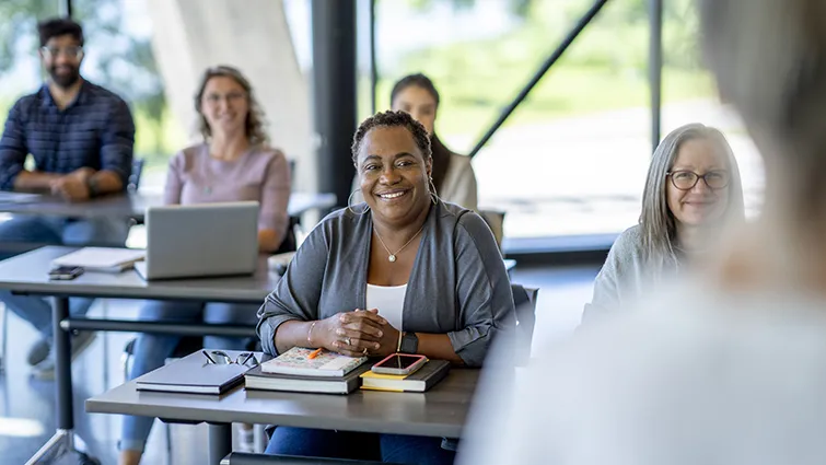 Adult education classroom