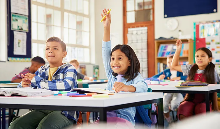 Elementary EL students in classroom