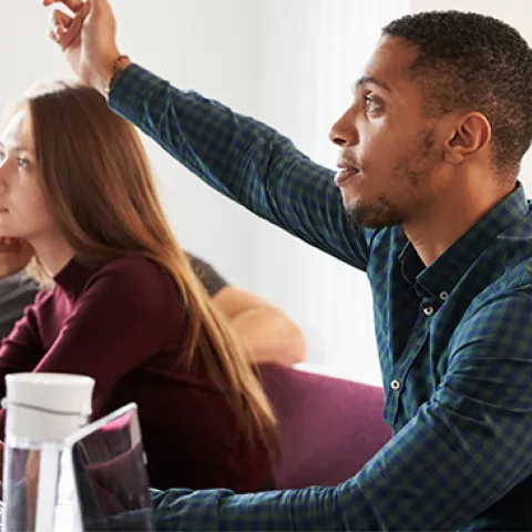 College students in classroom