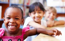 Happy young students 