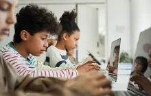 Students taking online tests