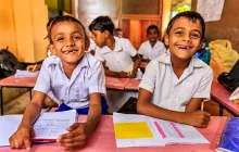 Sri Lankan school children in classroom