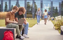 College students on campus
