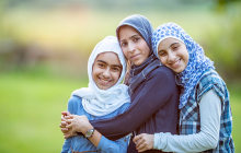 Three young muslim women 