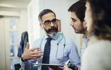 Medical professionals in discussion