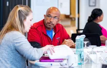 Teachers in discussion