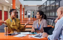 Teachers in discussion