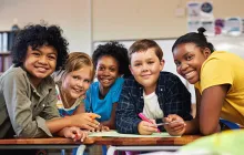 Group of middle school kids